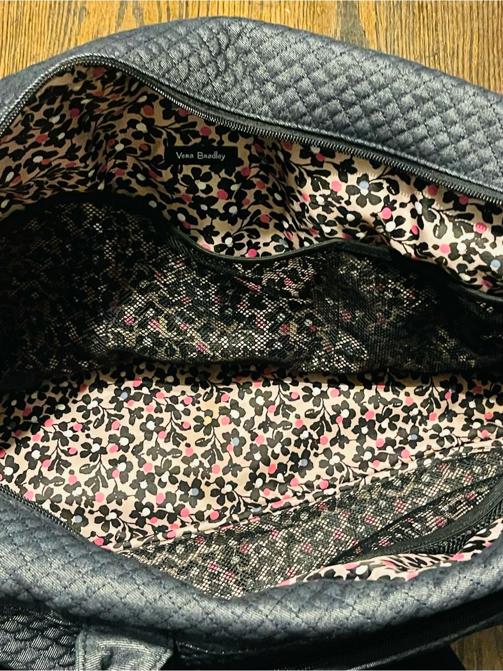 Vera Bradley   Casual  versatile travel Black Quilted Tote Bag women’s - Picture 7 of 13